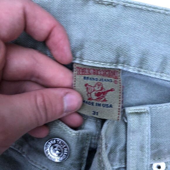 Vintage True Religion Jeans Size 31 RICKY Green - Picture 6 of 11